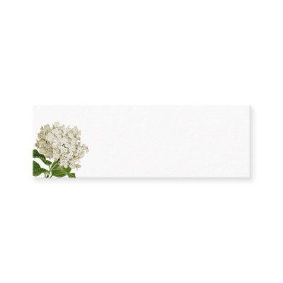 Soft White Hydrangea Blank Place Card