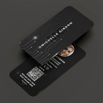 Software Developer Engineer Black Silver Modern