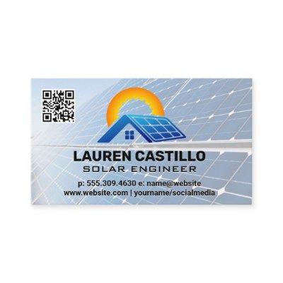 Solar Panel Tech Logo | QR Scan Code