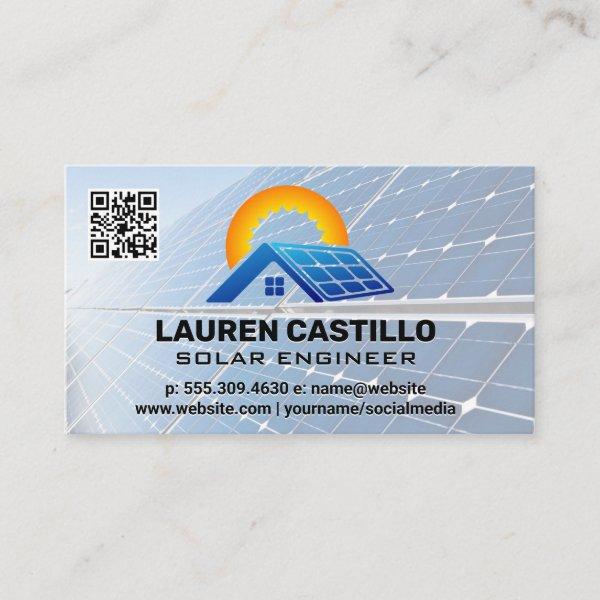 Solar Panel Tech Logo | QR Scan Code