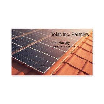 Solar panels on a tile roof