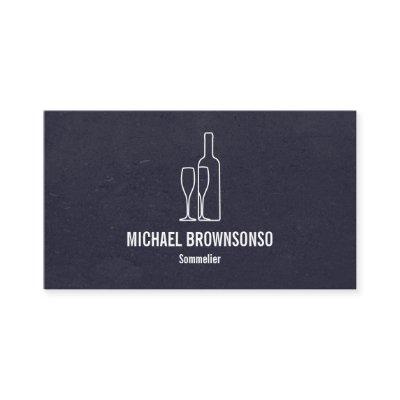 Sommelier Black Blue Wine Bottle