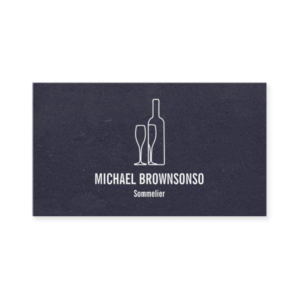 Sommelier Black Blue Wine Bottle