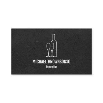 Sommelier Black Gray Wine Bottle