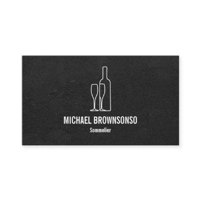 Sommelier Black Gray Wine Bottle