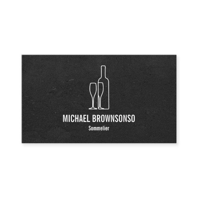 Sommelier Black Gray Wine Bottle