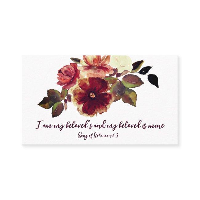 Song of Solomon 6:3 I am my beloved’s Fall Floral