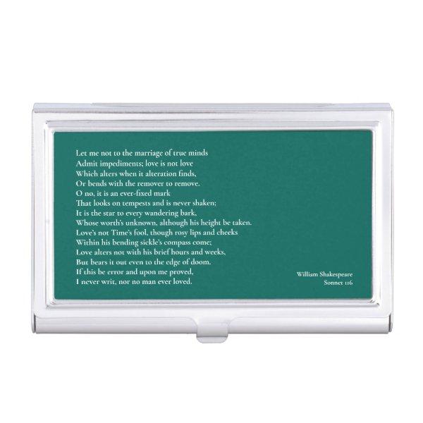 Sonnet 116Let me not to the marriage of true minds  Case