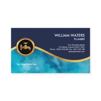 Soothing Clear Blue Water Supply Wave Plumber