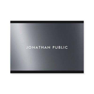 Sophisticated Black White Professional Modern Chic