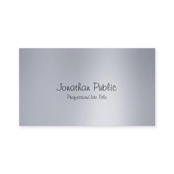Sophisticated Freehand Script Modern Silver Clean