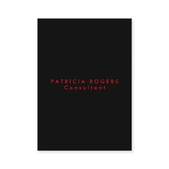 Sophisticated Minimalist Black Red Professional