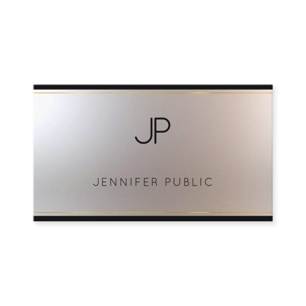 Sophisticated Monogram Glamour Gold Silver Unique