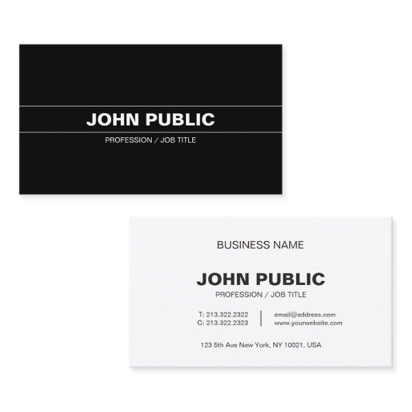 Sophisticated Plain Company Modern Black White