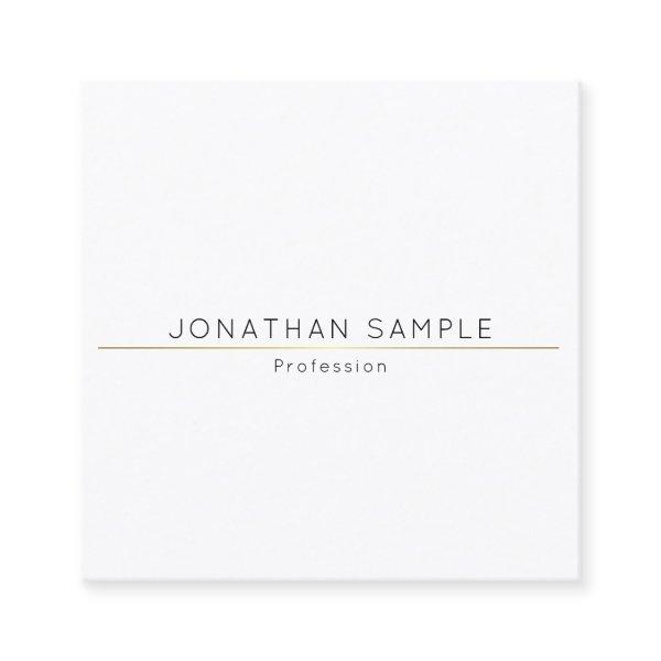 Sophisticated Simple Square Design Gold Plain Luxe Square