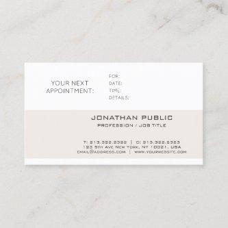 Sophisticated Sleek Plain Appointment Reminder