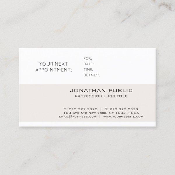 Sophisticated Sleek Plain Appointment Reminder