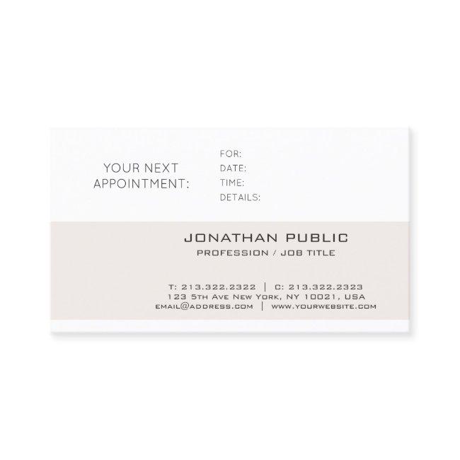 Sophisticated Sleek Plain Appointment Reminder