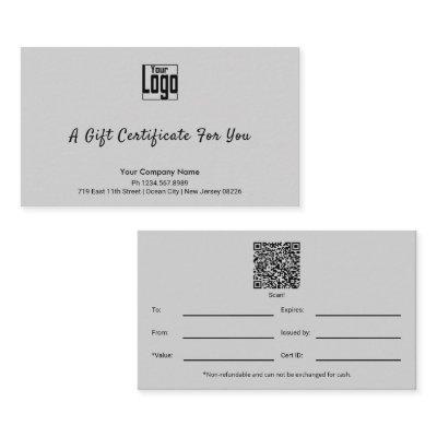 Sophisticated Small Business Gift Certificate