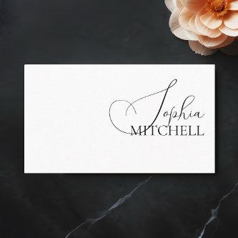 Sophisticated Trendy Script Minimal White