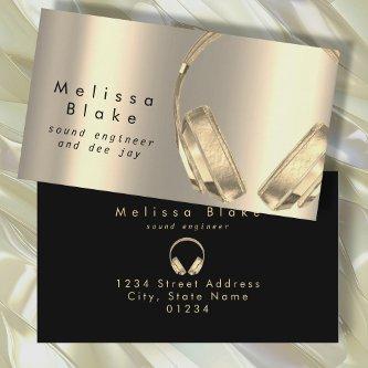sound engineer dee jay faux gold metallic