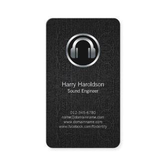 Sound Engineer Headphones BlackGrunge BusinessCard
