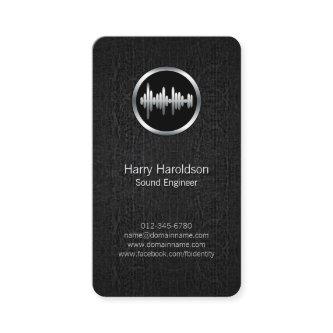 Sound Engineer Sound Wave BlackGrunge BusinessCard