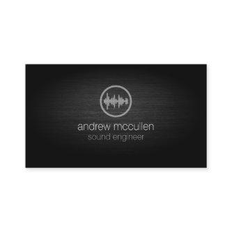 Sound Engineer Sound Wave Icon Brushed Metal