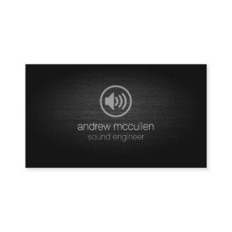 Sound Engineer Speaker Icon Brushed Metal