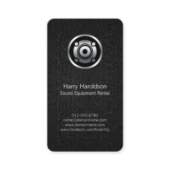 Sound Equipment Rental Speaker Grunge BusinessCard