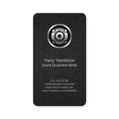 Sound Equipment Rental Speaker Grunge BusinessCard