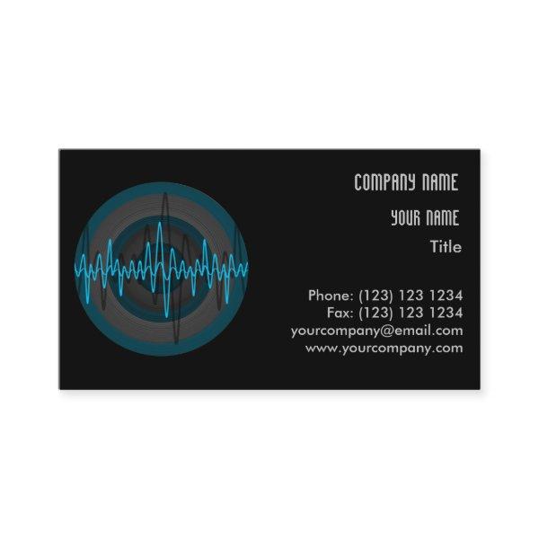 Sound Light Blue Dark Round  template