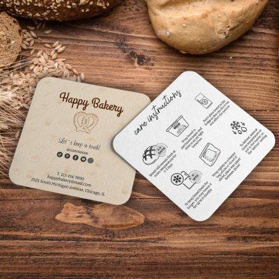 Sourdough Care Instructions Beige Bakery Icons Square