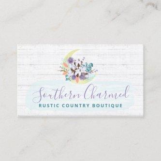 Southern Floral Cotton Moon & Rustic Wood Country