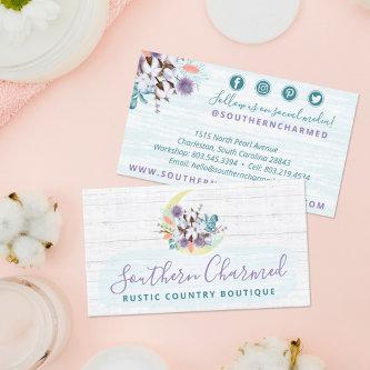 Southern Floral Cotton Moon & Wood Social Media
