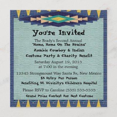 Southwest Charity Gala Cowboy Theme Party - Invitation