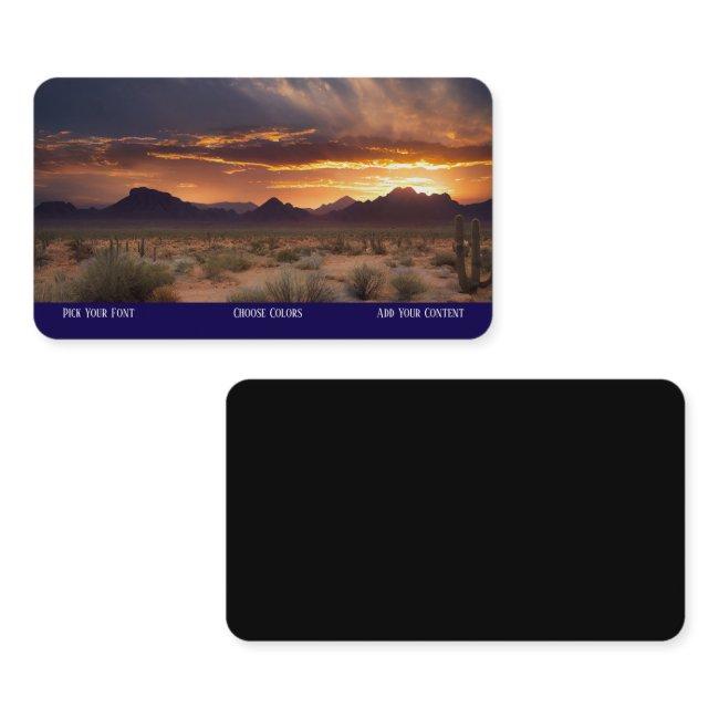 Southwestern mountains desert sunset