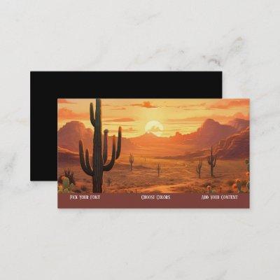 Southwestern Sunset Desert