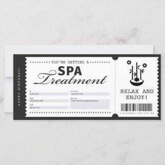Spa Day Massage Treatment Gift Voucher Certificate