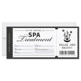 Spa Day Massage Treatment Gift Voucher Certificate