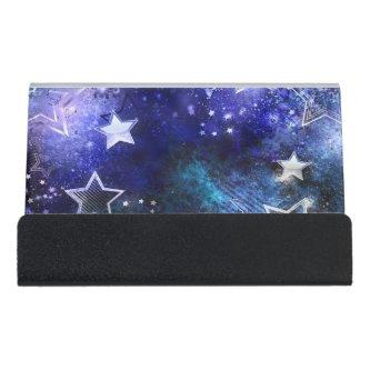 Space Background with Stars Desk  Holder