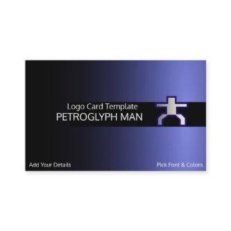 Spaceman or art Petroglyph Man Logo