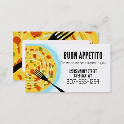Spaghetti tomato Italian food catering chef Busine