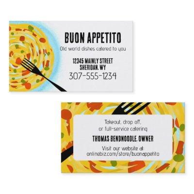 Spaghetti tomato Italian food catering chef Busine