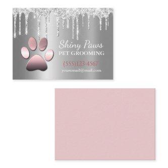 Sparkle Drip Shimmer Dog Paw Pet Grooming Service