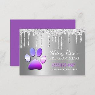 Sparkle Drip Shimmer Dog Paw Pet Grooming Service