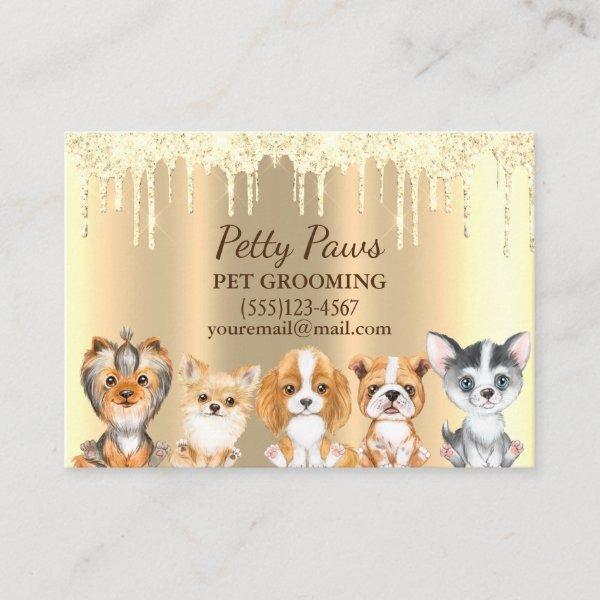Sparkle Drip Shimmer  Puppies Pet Grooming Service