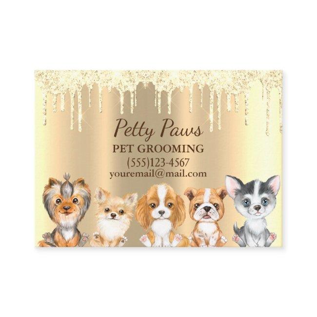 Sparkle Drip Shimmer Puppies Pet Grooming Service