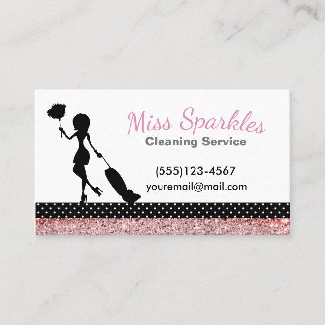 Sparkle Polka Dot Maid House Cleaning Services