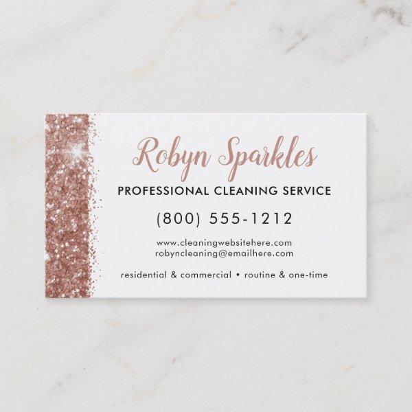 Sparkle Rose Gold Pink Cleaning Service Maid